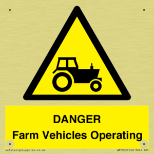DANGER Farm Vehicles Operating